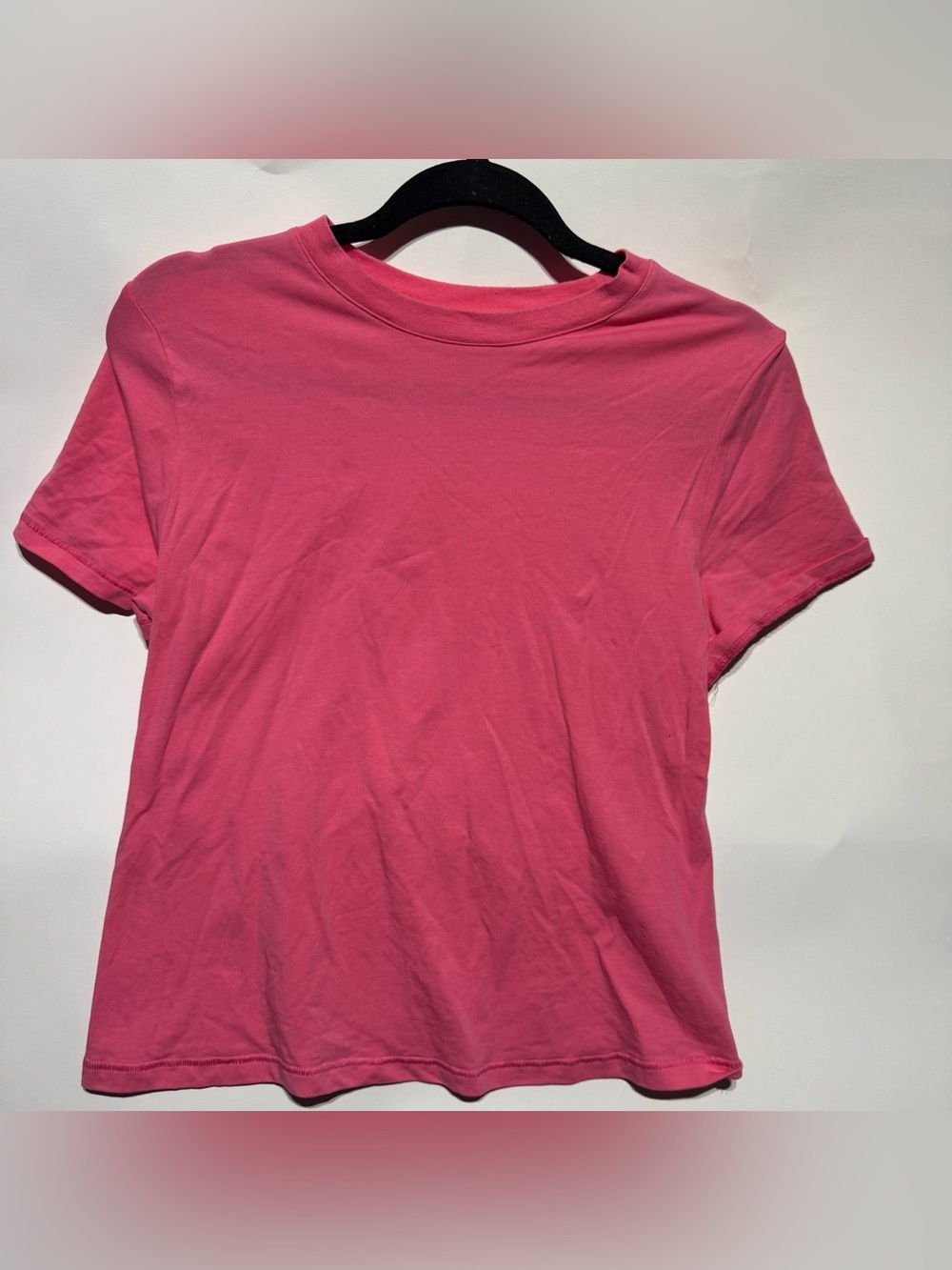 Scoop Cotton Blend Bright Pink Short Sleeve